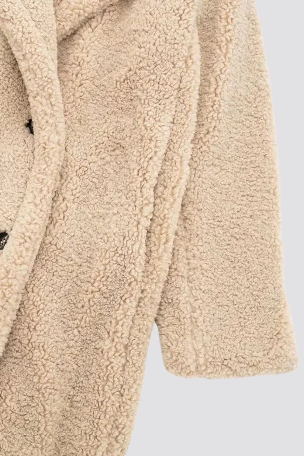 Abrigo largo de peluche