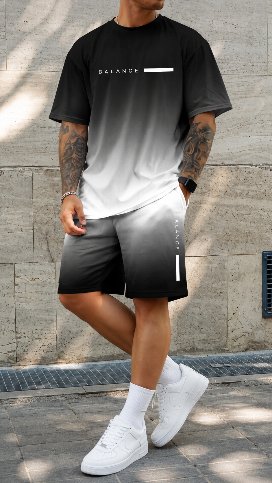 Conjunto de verano con efecto degradado
