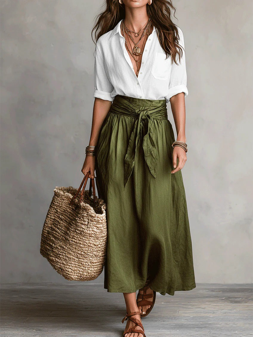Conjunto de dos piezas con top y falda