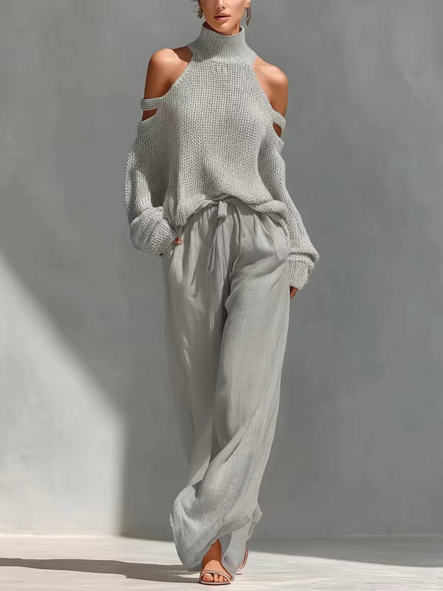 Conjunto de punto de lino