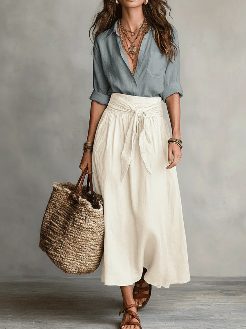 Conjunto de dos piezas con top y falda