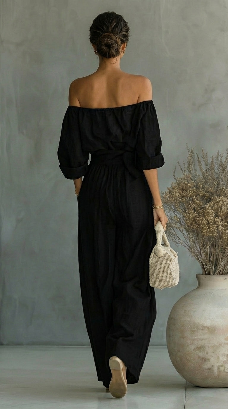 Conjunto con efecto de lino