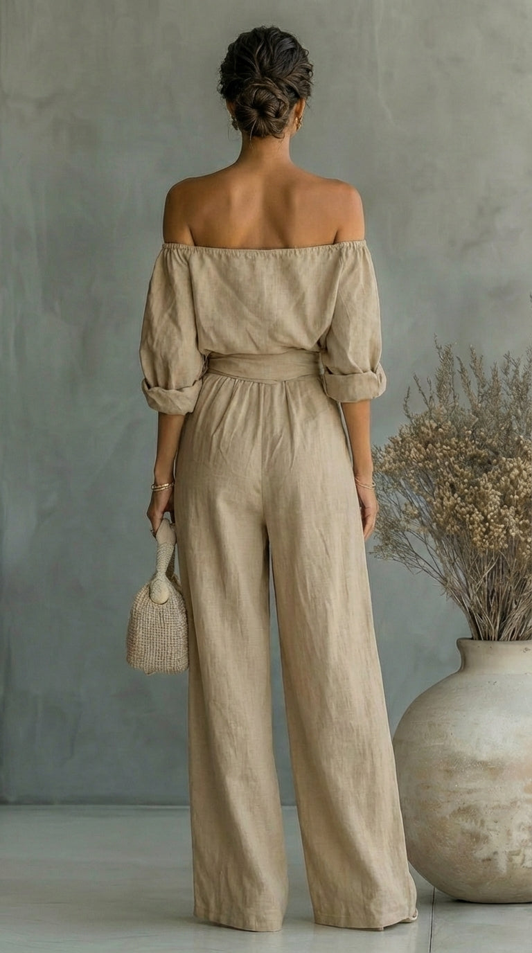 Conjunto con efecto de lino