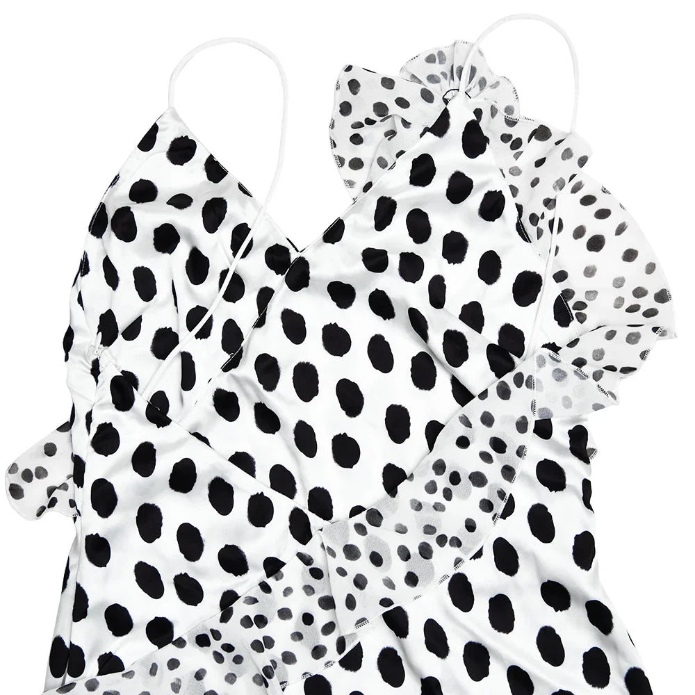 Vestido largo floral sin espalda de Julissa