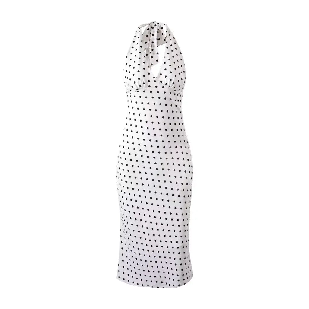 Vestido halter de lunares «Élodie»