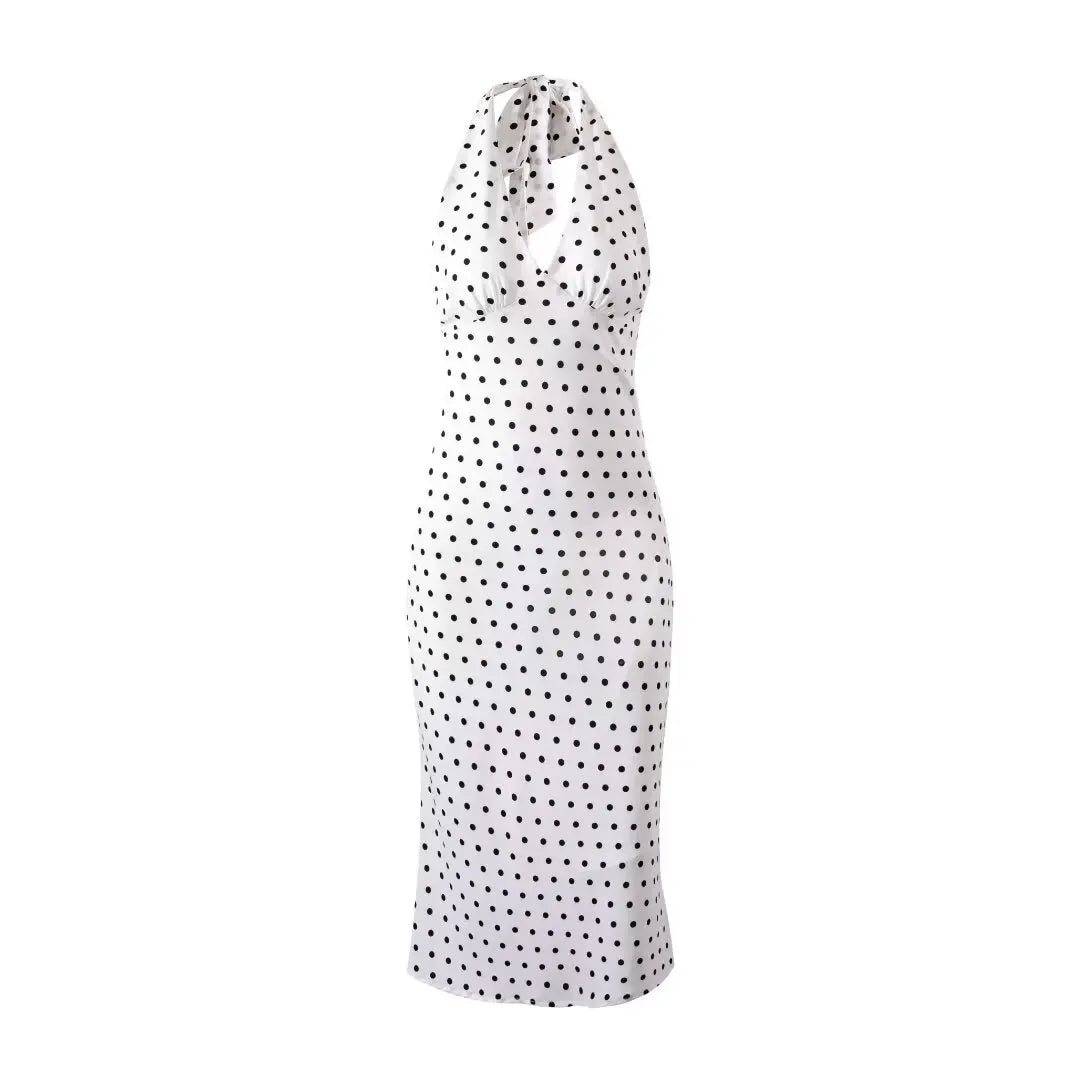 Vestido halter de lunares «Élodie»