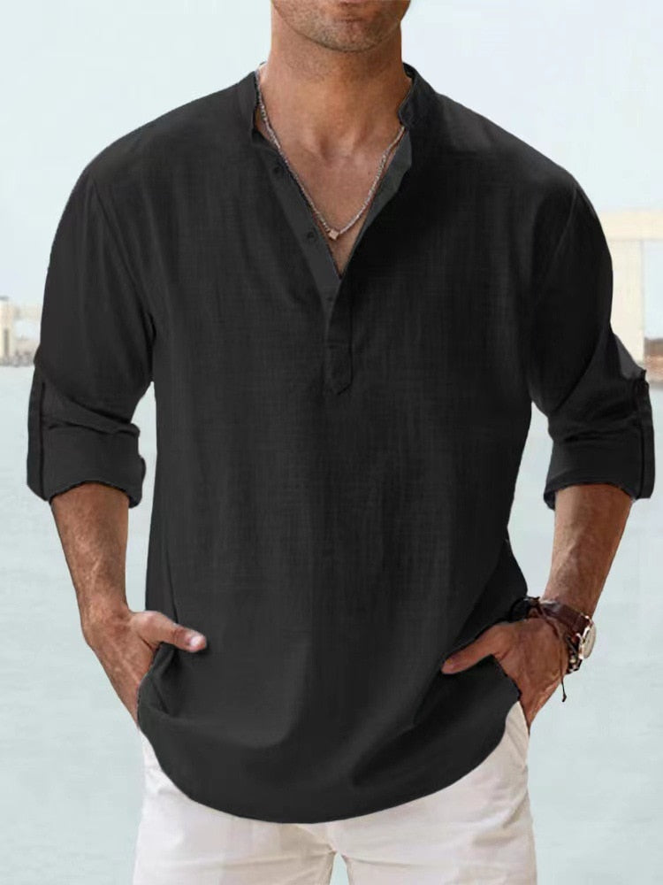 Camisa transpirable de lino