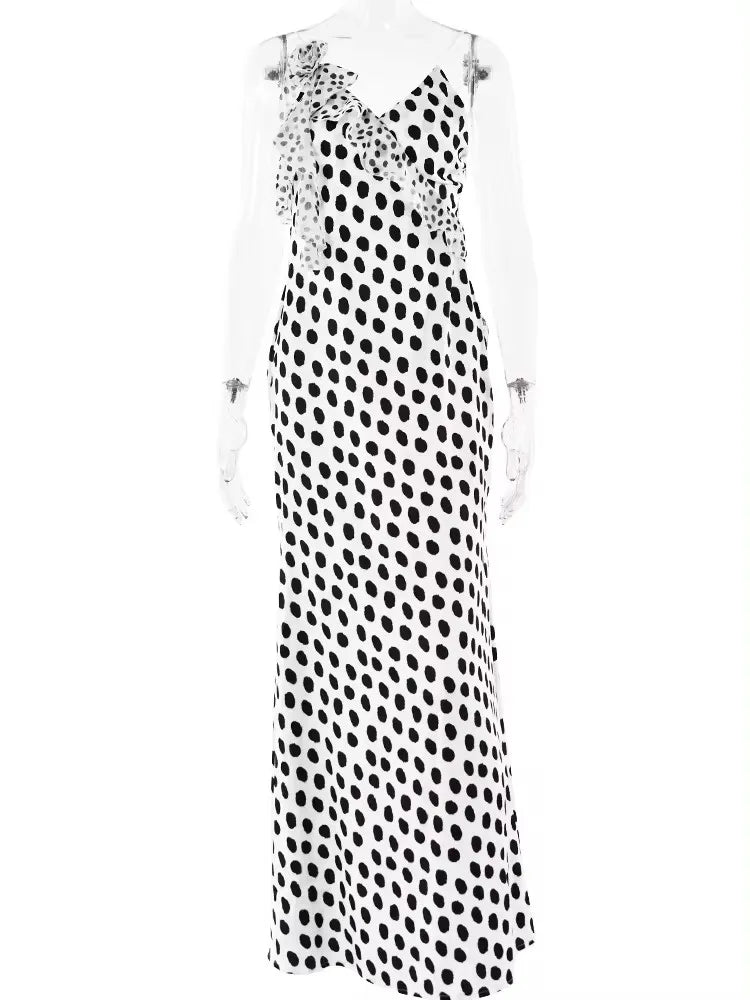 Vestido largo floral sin espalda de Julissa