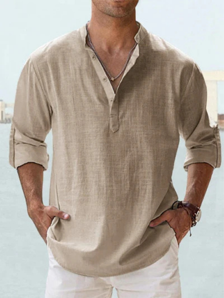 Camisa transpirable de lino