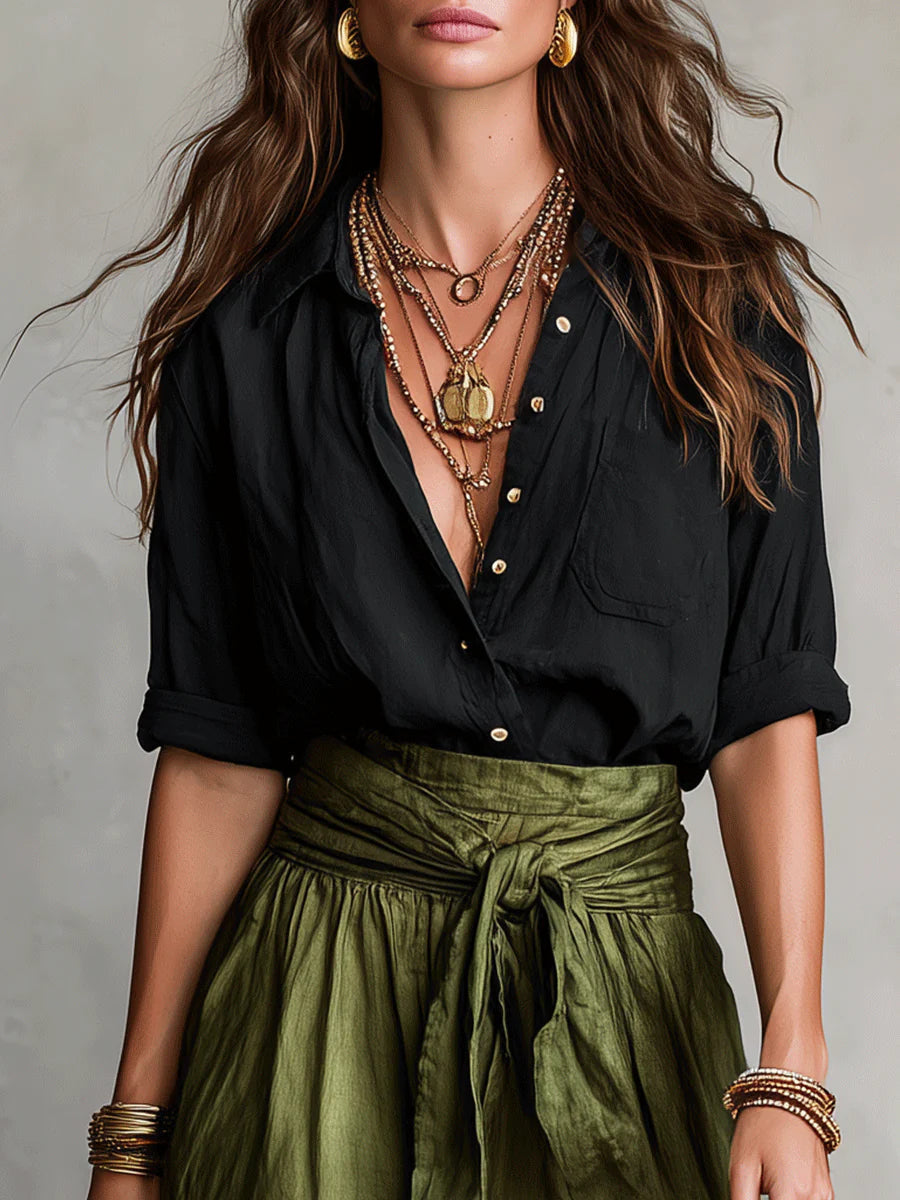 Conjunto de dos piezas con top y falda