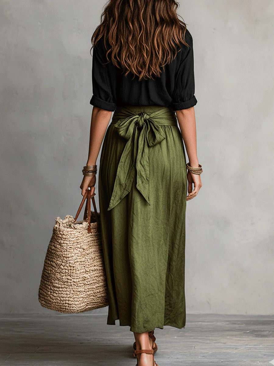 Conjunto de dos piezas con top y falda