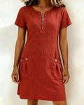 Vestido de algodón con cremallera
