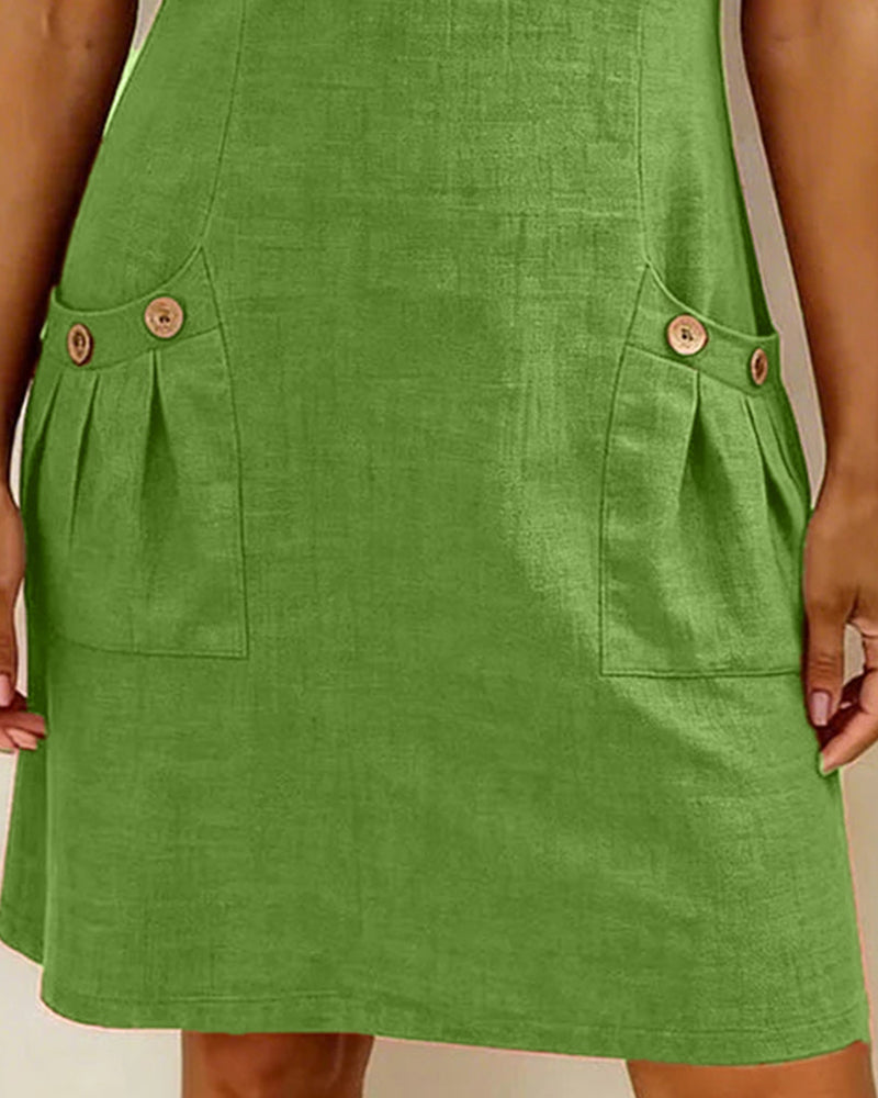 Vestido de algodón con cremallera